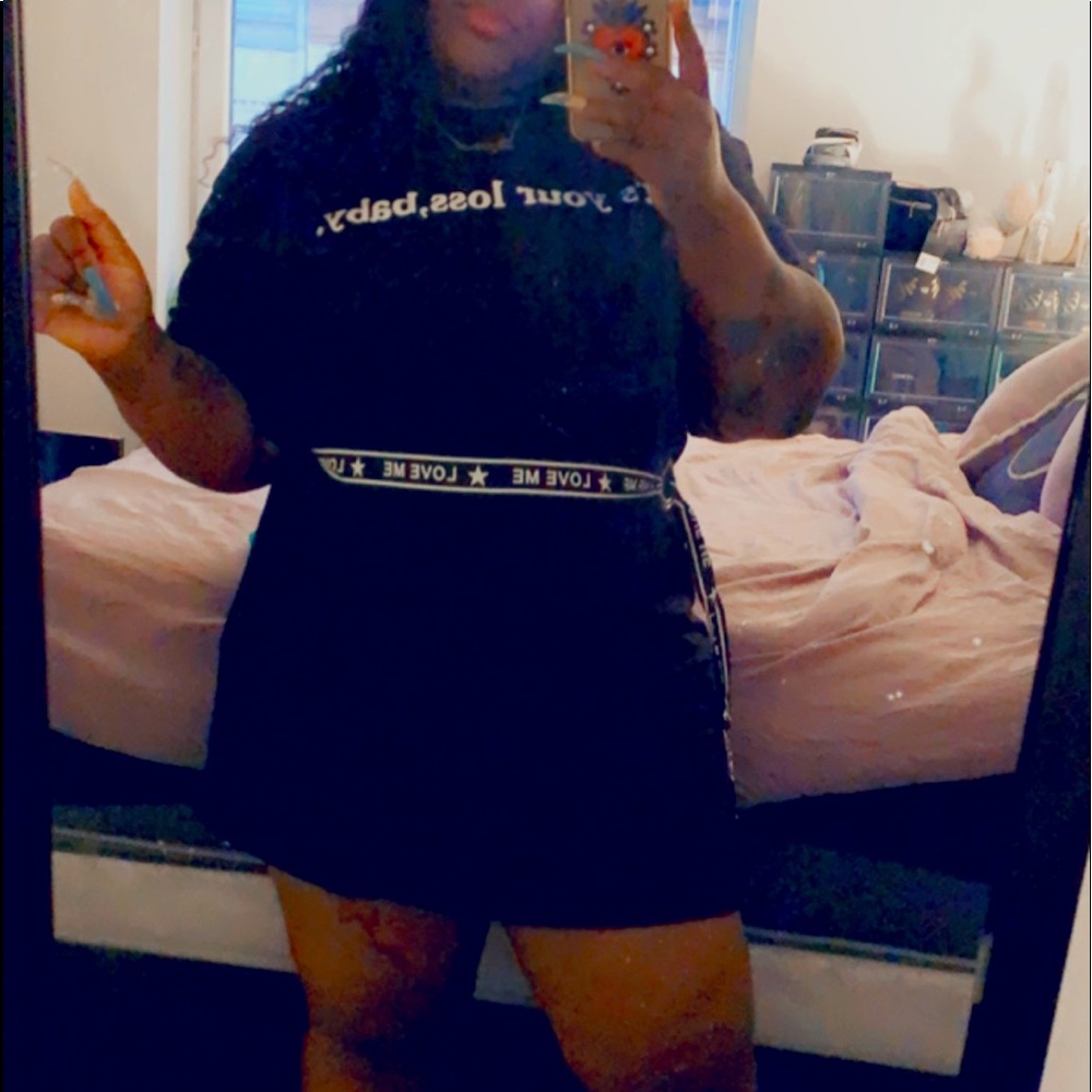 Graphic plus size tshirt dress